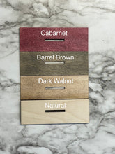 Load image into Gallery viewer, Personalized Cell Phone Stand - Choice of Stain Color ~ Holder Wood Engraved Office Home Work Business Promo