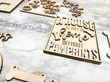 Load image into Gallery viewer, DIY Kit DOG Dogs Tier Tray DIY Wood Kit - Pet Bone House Paint Party Kitchen Decor - Tiered Signs