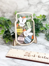 Load image into Gallery viewer, ORIGINAL Easter Personalized Mason Jar Easter Egg Shaker Easter Bunny Decoration Decor Easter Holiday Shaker Jar Herber Studios