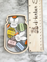 Load image into Gallery viewer, ORIGINAL Easter Personalized Mason Jar Easter Egg Shaker Easter Bunny Decoration Decor Easter Holiday Shaker Jar Herber Studios