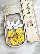 Load image into Gallery viewer, ORIGINAL Easter Personalized Mason Jar Easter Chick Shaker Easter Bunny Decoration Decor Easter Holiday Shaker Jar Herber Studios