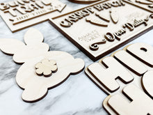 Load image into Gallery viewer, DIY Easter Tier Tray Wood Kit -  Kitchen Decor - Tiered Signs - Bunny Rabbit Carrot Patch Wood Craft Herber Studios