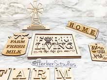 Load image into Gallery viewer, DIY Farm Home Windmill Wood Kit - Milk Dairy Nest Paint Party Kitchen Decor - Tiered Tier Tray Signs