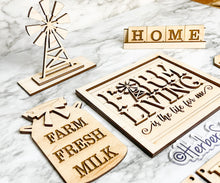Load image into Gallery viewer, DIY Farm Home Windmill Wood Kit - Milk Dairy Nest Paint Party Kitchen Decor - Tiered Tier Tray Signs
