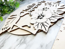 Load image into Gallery viewer, Flamingo Hello Summer Sign WOOD BLANKS Beach Tropical Kitsch Tiki Porch Sign DIY Paint Party Wine Party