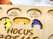 Load image into Gallery viewer, Hocus Pocus I Need Tequila To Focus Flight Board, Barware, Halloween, Witch, Alcohol, Drinks, Shots