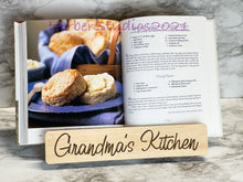 Load image into Gallery viewer, Personalized Cookbook Recipe iPad Kitchen Stand - Mom Grandma Christmas Gift Mother's Day Father's Dad Husband Wife Cook Gift Wedding Bride Cooking