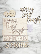Load image into Gallery viewer, Smores Tier Tray DIY Wood Kit - S'Mores - Kitchen Decor - Camper Camping Summer Tiered Signs