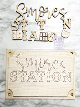 Load image into Gallery viewer, Smores Tier Tray DIY Wood Kit - S'Mores - Kitchen Decor - Camper Camping Summer Tiered Signs