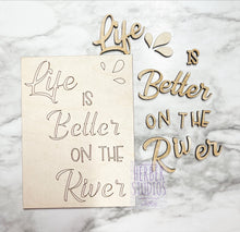 Load image into Gallery viewer, River Tier Tray DIY Wood Kit - Float Fishing - Kitchen Decor -  Boat Canoe River Life Tiered Signs - Wood Craft