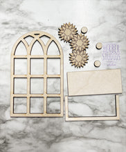 Load image into Gallery viewer, Sunflower Tier Tray DIY Wood Kit - Sunny Flowers Spring Summer Garden - Kitchen Decor - Tiered Signs - Wood Craft