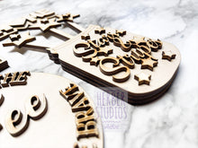 Load image into Gallery viewer, 4th of July Patriotic Tier Tray DIY Wood Kit - Summer Party Fireworks Independence Day America - Kitchen Decor - Tiered Signs