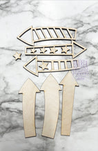 Load image into Gallery viewer, 4th of July Patriotic Tier Tray DIY Wood Kit - Summer Party Fireworks Independence Day America - Kitchen Decor - Tiered Signs