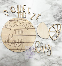 Load image into Gallery viewer, Lemonade Stand Tier Tray DIY Wood Kit - Lemons Lemonaide Canning Jar Pucker Pitcher Kitchen Decor -  Tiered Signs - Wood Craft