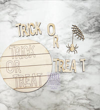 Load image into Gallery viewer, Halloween Candy Stand Tier Tray DIY Wood Kit - Holiday Window Kitchen Decor - Tiered Signs - Wood Craft