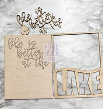 Load image into Gallery viewer, Lake Tier Tray DIY Wood Kit - Lakehouse Lakeside Home - Kitchen Decor -  Tiered Signs - Wood Craft
