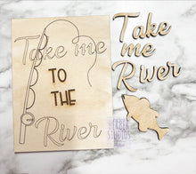 Load image into Gallery viewer, River Tier Tray DIY Wood Kit - Float Fishing - Kitchen Decor -  Boat Canoe River Life Tiered Signs - Wood Craft