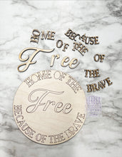 Load image into Gallery viewer, 4th of July Patriotic Tier Tray DIY Wood Kit - Summer Party Fireworks Independence Day America - Kitchen Decor - Tiered Signs