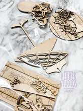 Load image into Gallery viewer, Beach Tier Tray DIY Wood Kit - Bikini Summer Seahorse Umbrella Flip Flops Kitchen Decor -  Tiered Signs - Wood Craft
