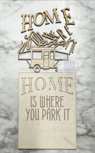 Load image into Gallery viewer, Camp Tier Tray DIY Wood Kit - Camping Woods Fire RV Smores Kitchen Decor - Tiered Signs - Wood Craft - Completed Set Sample Pic Shown