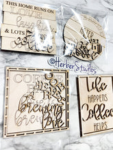 Load image into Gallery viewer, DIY Kit Coffee Bar Tier Tray Decoration ~ Decor ~ Home ~ Kitchen ~ Office ~ Bean ~ Sign ~ Apartment Cake Tidbit