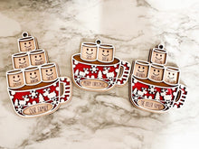 Load image into Gallery viewer, Personalized Hot Cocoa Marshmallow Christmas Ornament