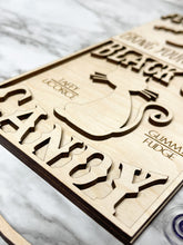 Load image into Gallery viewer, DIY Halloween Black Cat Witches Tier Tray DIY Kit - Kitchen Apartment Decoration - Tiered Tray Sign - Fall Decor - Herber Studios