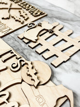 Load image into Gallery viewer, DIY Halloween Black Cat Witches Tier Tray DIY Kit - Kitchen Apartment Decoration - Tiered Tray Sign - Fall Decor - Herber Studios