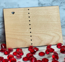 Load image into Gallery viewer, Personalized Love Valentine Postcard ~ Wood Engraved ~ Cut Hearts ~