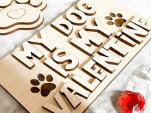 Load image into Gallery viewer, DIY Personalized DOG Valentine&#39;s Day Tier Tray Wood Kit - Holiday Kitchen Decor - Tiered Signs - Wood Craft Herber Studios
