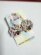 Christmas Sheep Lights Dangle Drop Earrings