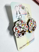 Load image into Gallery viewer, Christmas Sheep Lights Dangle Drop Earrings
