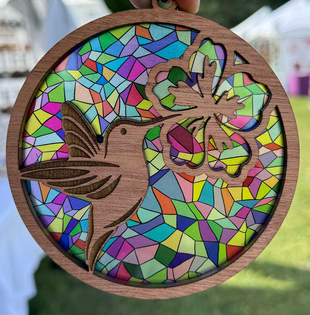 Hummingbird Sun Catcher Suncatcher - Sample Colors