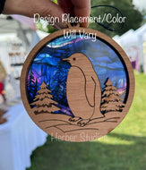 Penguin Sun Catcher Suncatcher - Sample Colors