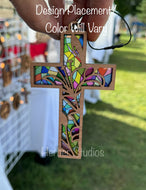 Cross Sun Catcher Suncatcher - Sample Colors