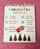 Christmas Gift Exchange White Elephant Wood Dice Game - Dice Color is Random