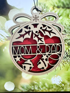 Personalized Christmas Ornament Bells & Holly