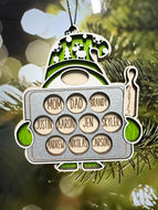 Personalized Christmas Ornament Gnome Cookie Sheet