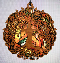 Load image into Gallery viewer, Tree of Life Suncatcher - Sapele Wood Acrylic T1
