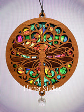 Load image into Gallery viewer, Dragonfly Suncatcher - Sapele Wood Acrylic D1
