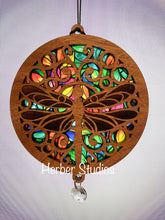Load image into Gallery viewer, Dragonfly Suncatcher - Sapele Wood Acrylic D2
