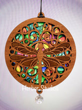 Load image into Gallery viewer, Dragonfly Suncatcher - Sapele Wood Acrylic D2
