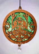 Frog Bullfrog Suncatcher - Sapele Wood Acrylic F2