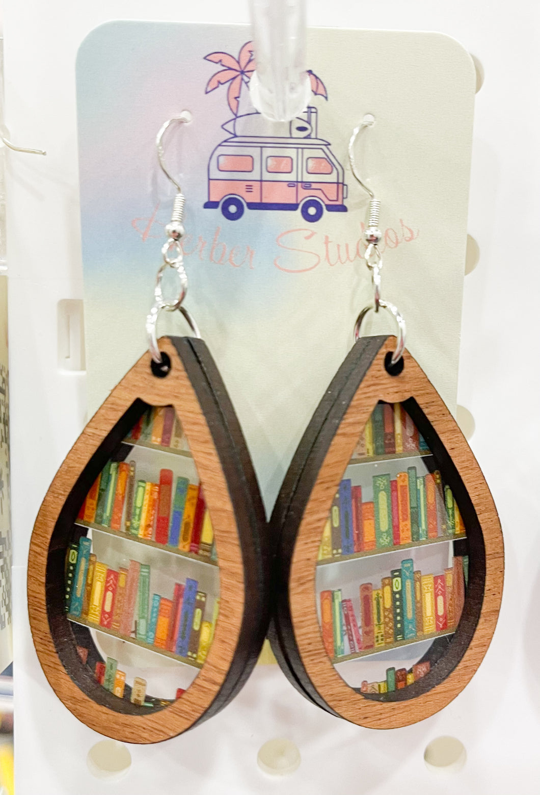 Book Lover Earrings - Books Library