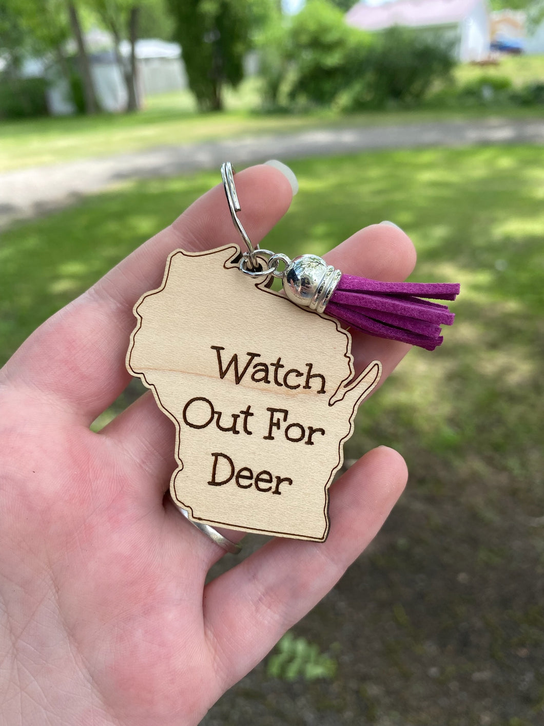 Keychain - Wisconsin Watch Out For Deer