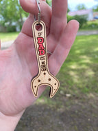 Keychain - Dad Wrench - If He Can't Fix it No One Can - Father's Day Gift