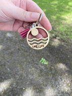 Keychain - Lake Life - Open Wave Design