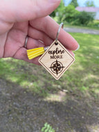 Keychain - Explore More - Compass Travel Explore Adventure Woods Mountains