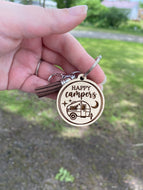 Keychain - Happy Campers - RV Travel Explore Adventure Woods Mountains