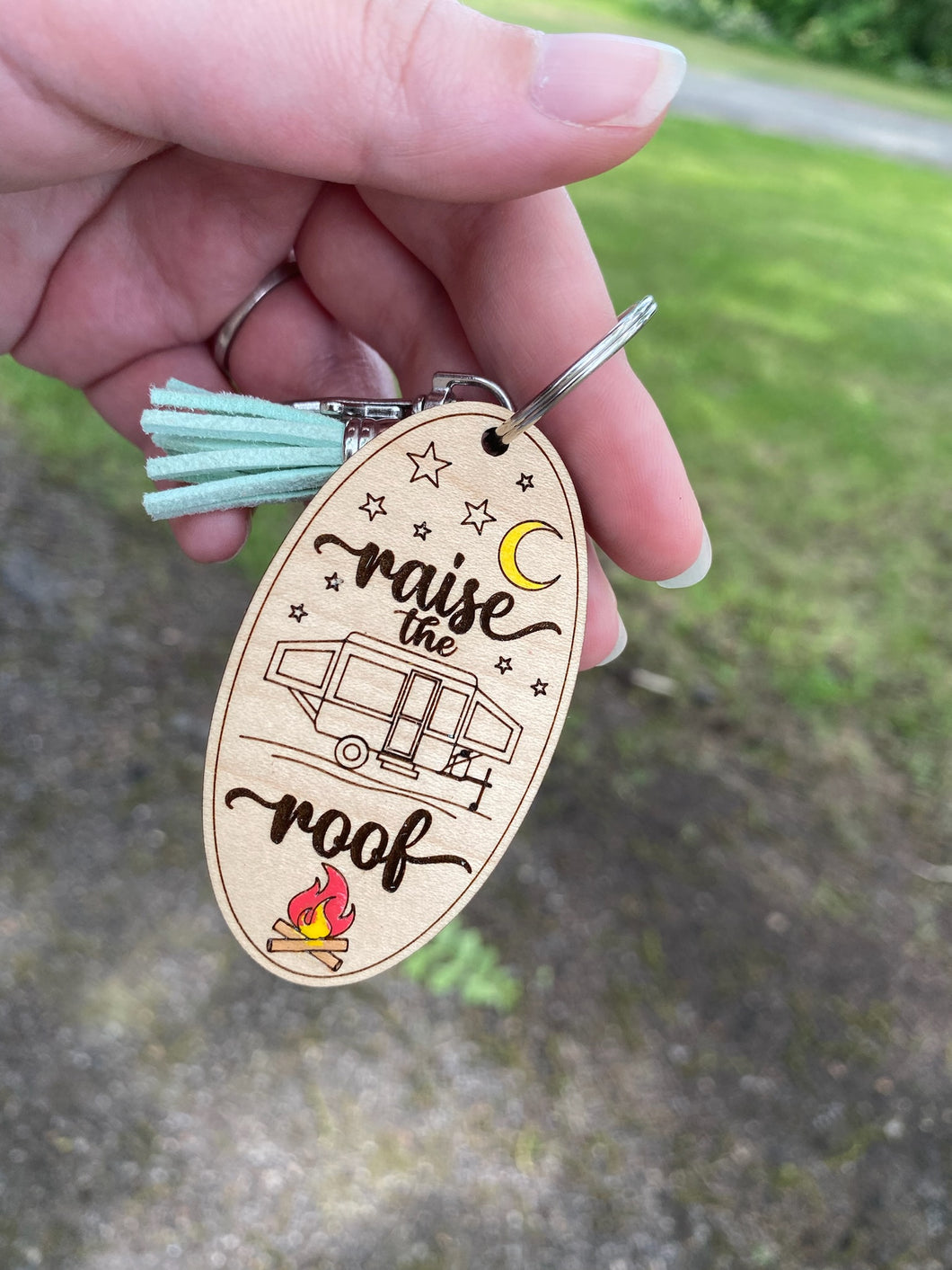 Keychain - Camping Raise The Roof - Camper Rv